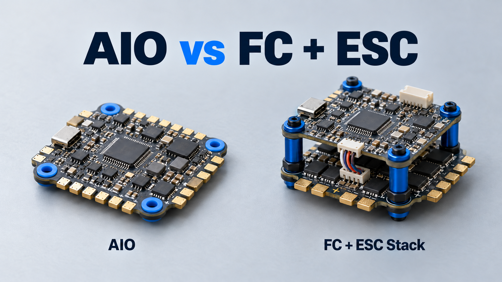 AIO Flight Controller vs FC–ES